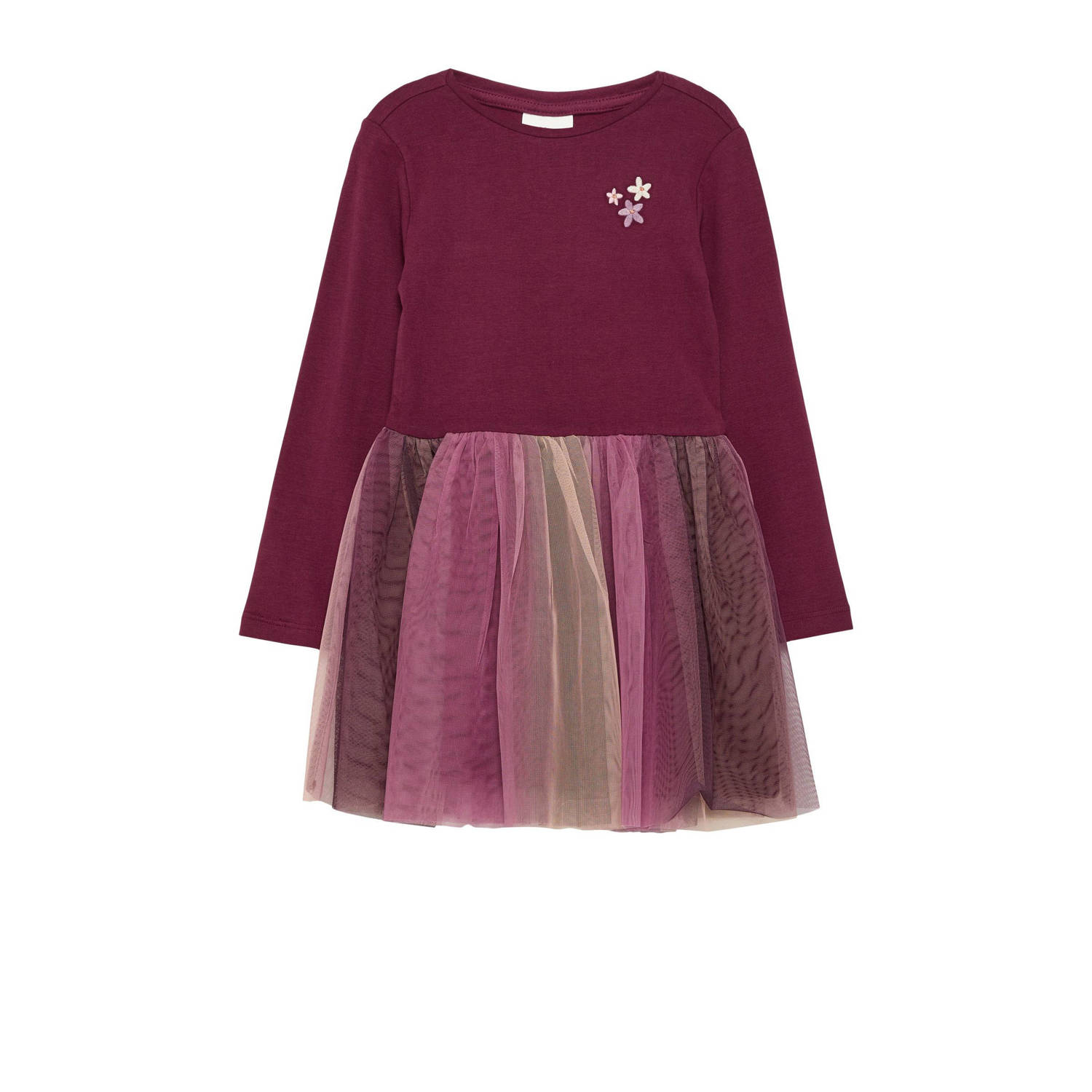 S.Oliver RED LABEL Regular fit jurk met tule rok en borduursel