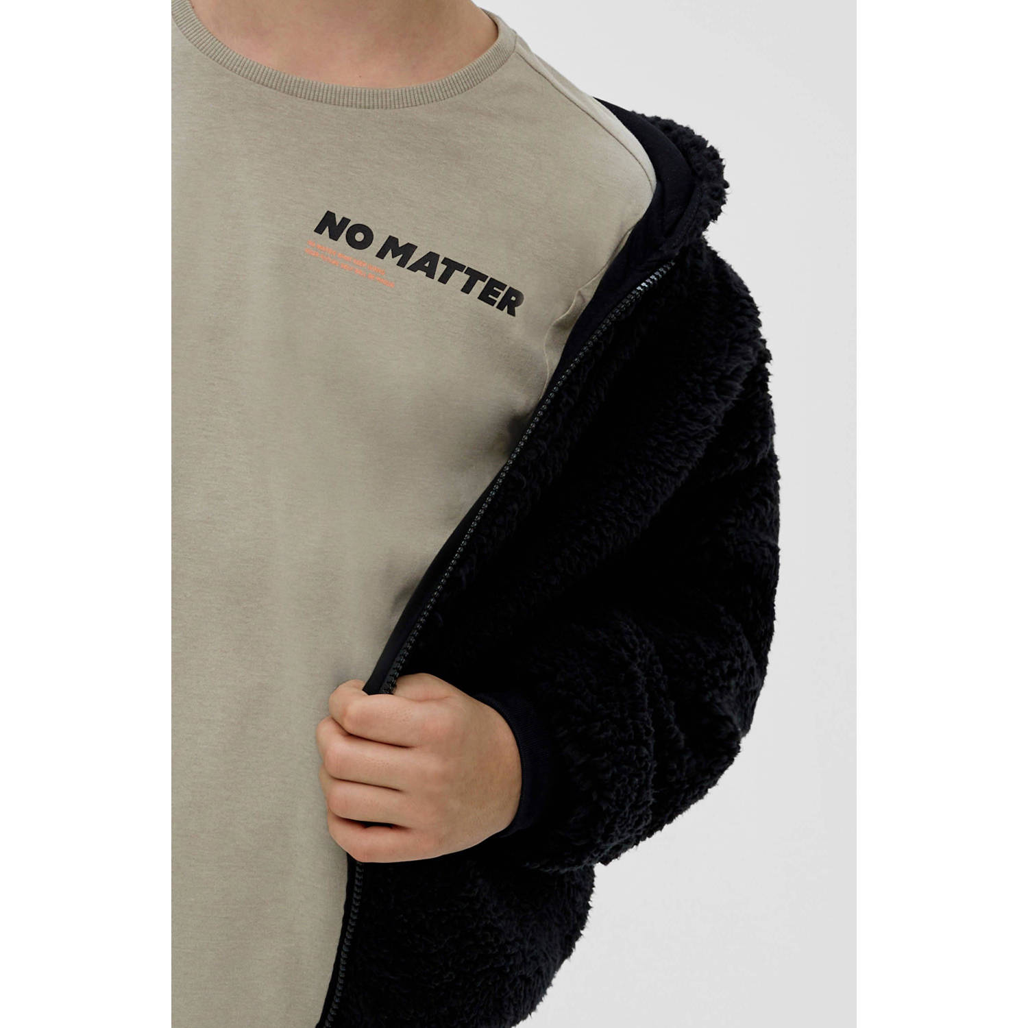 s.Oliver longsleeve met backprint groen