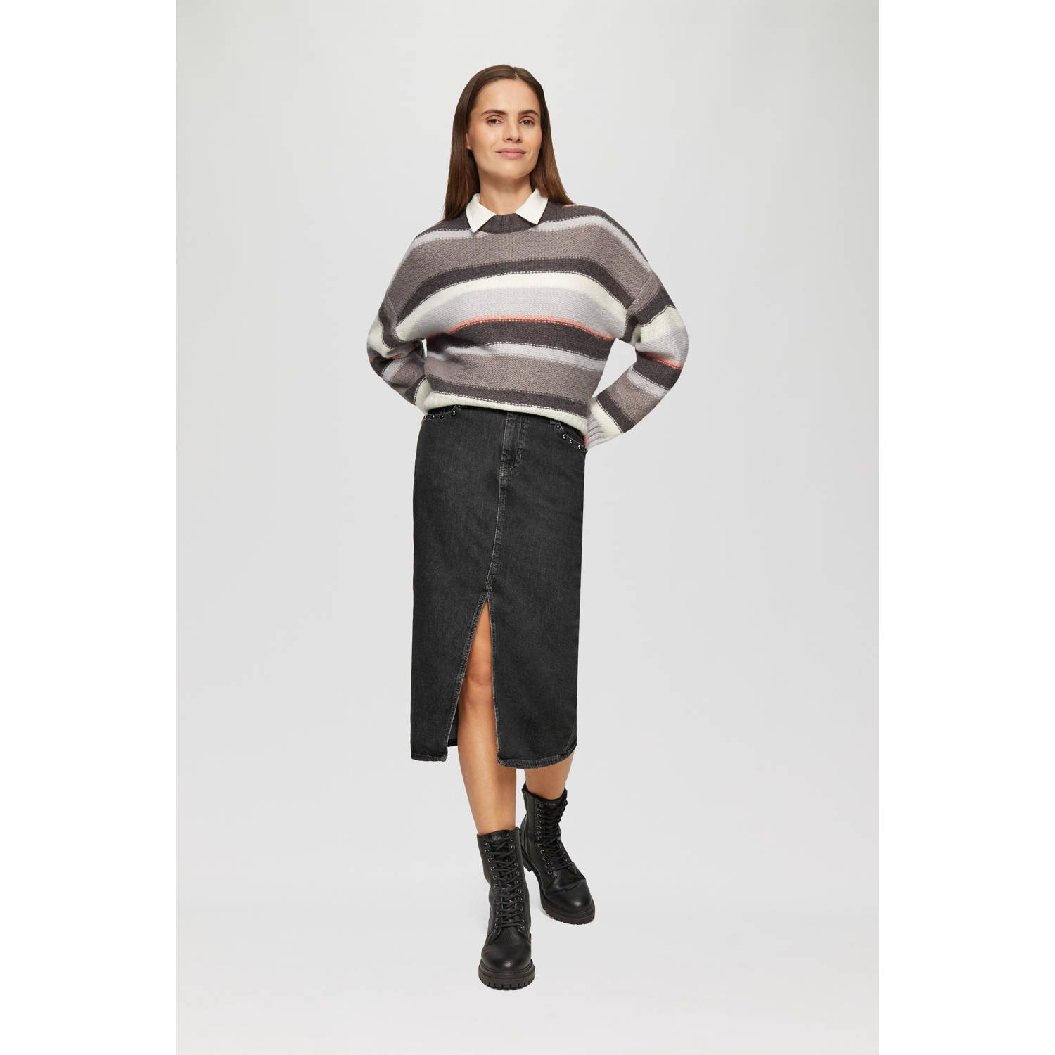 s.Oliver denim spijkerrok black denim