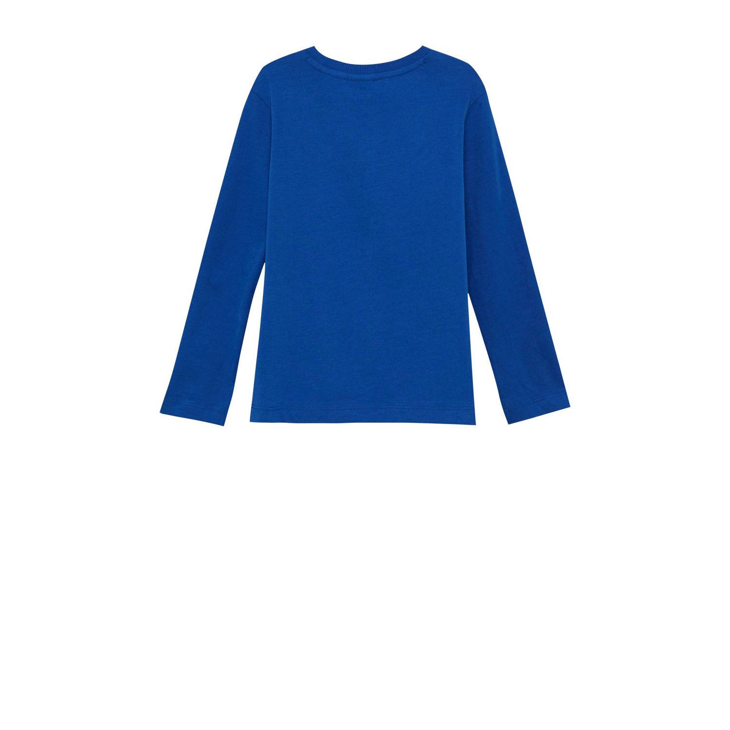 s.Oliver longsleeve met printopdruk blauw