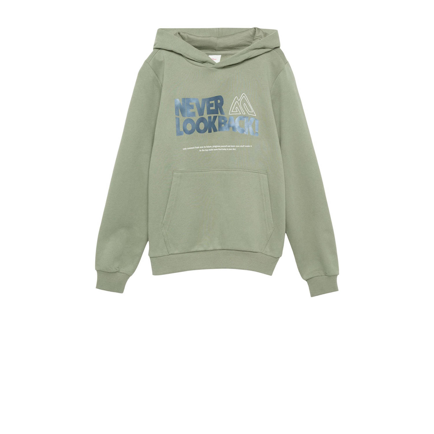 s.Oliver hoodie met printopdruk groen