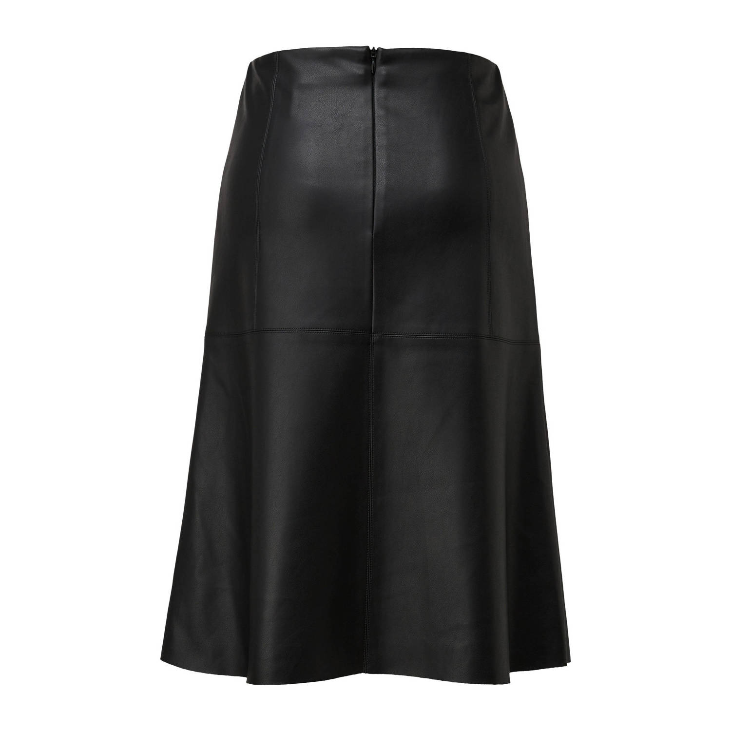 s.Oliver BLACK LABEL imitatieleren rok zwart