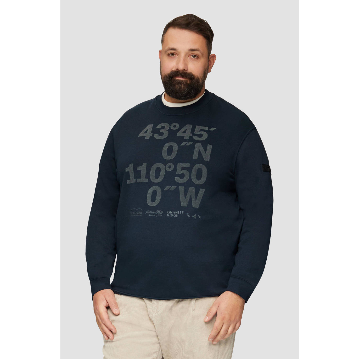 S.Oliver Big Size sweater donkerblauw