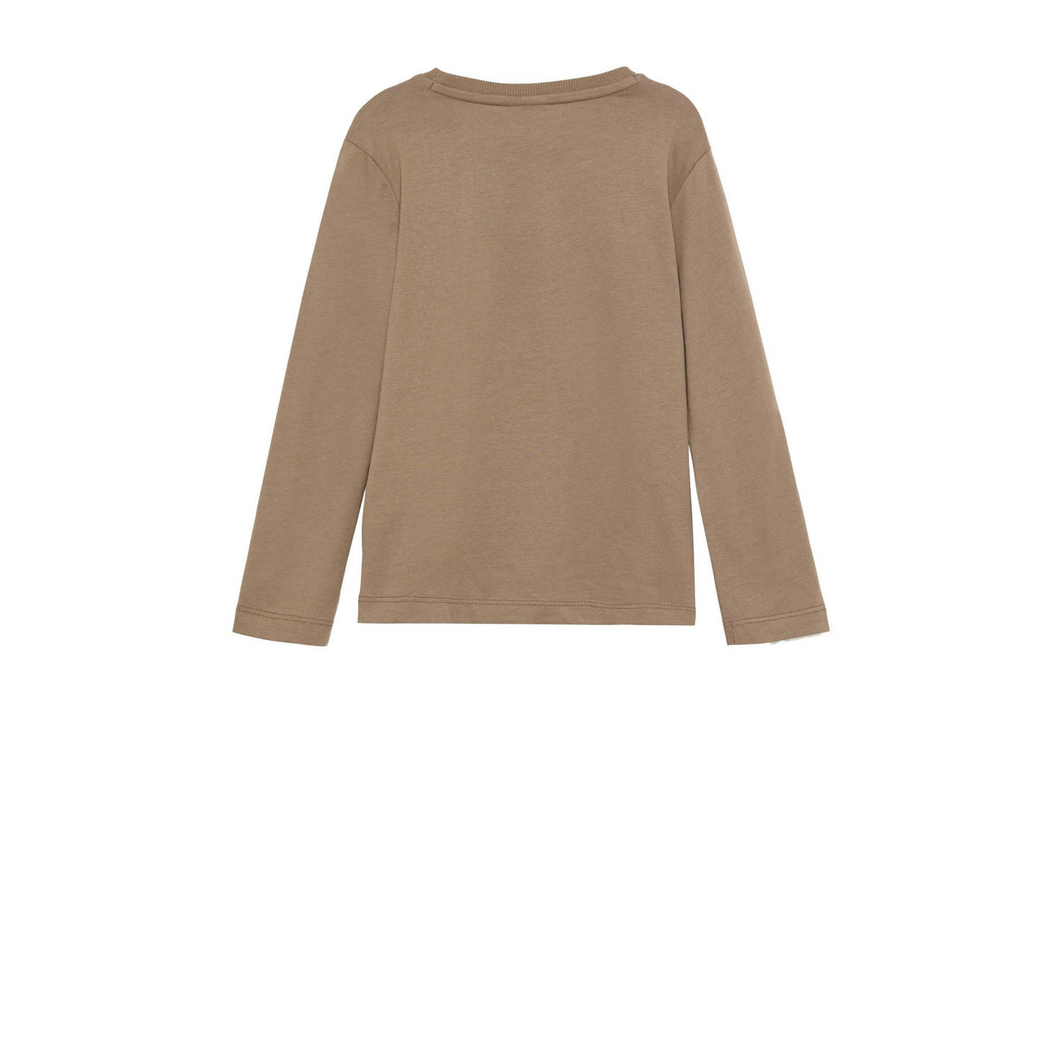 s.Oliver longsleeve met printopdruk bruin