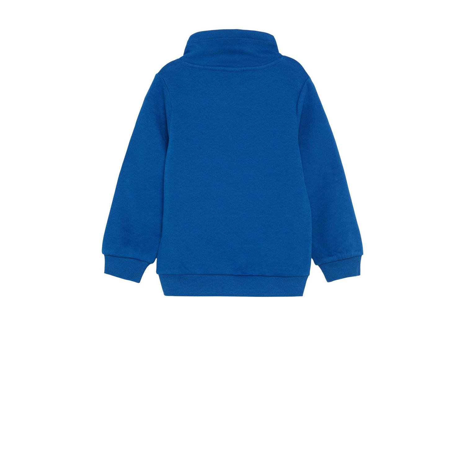 s.Oliver sweater met tekst cobalt blauw