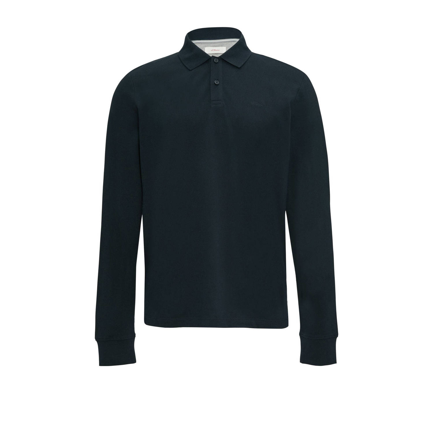 S.Oliver Poloshirt met lange mouwen met geborduurd logo