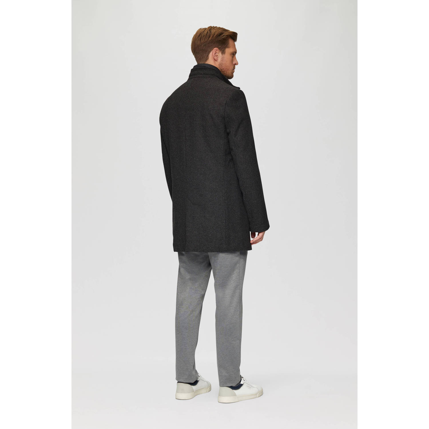 s.Oliver BLACK LABEL jas met wol zwart