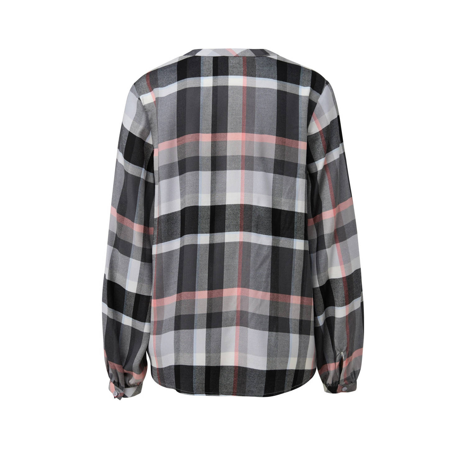 s.Oliver geruite top zwart wit rood