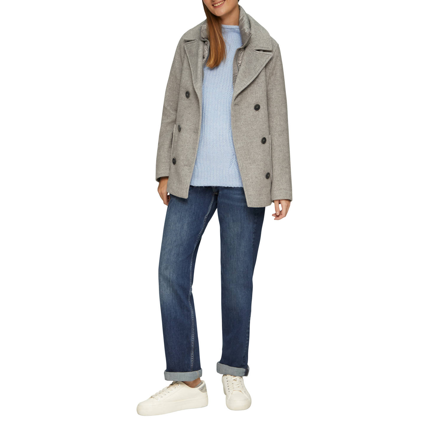S.Oliver Alpaca Mix Relaxed Fit Sweater Blue Dames