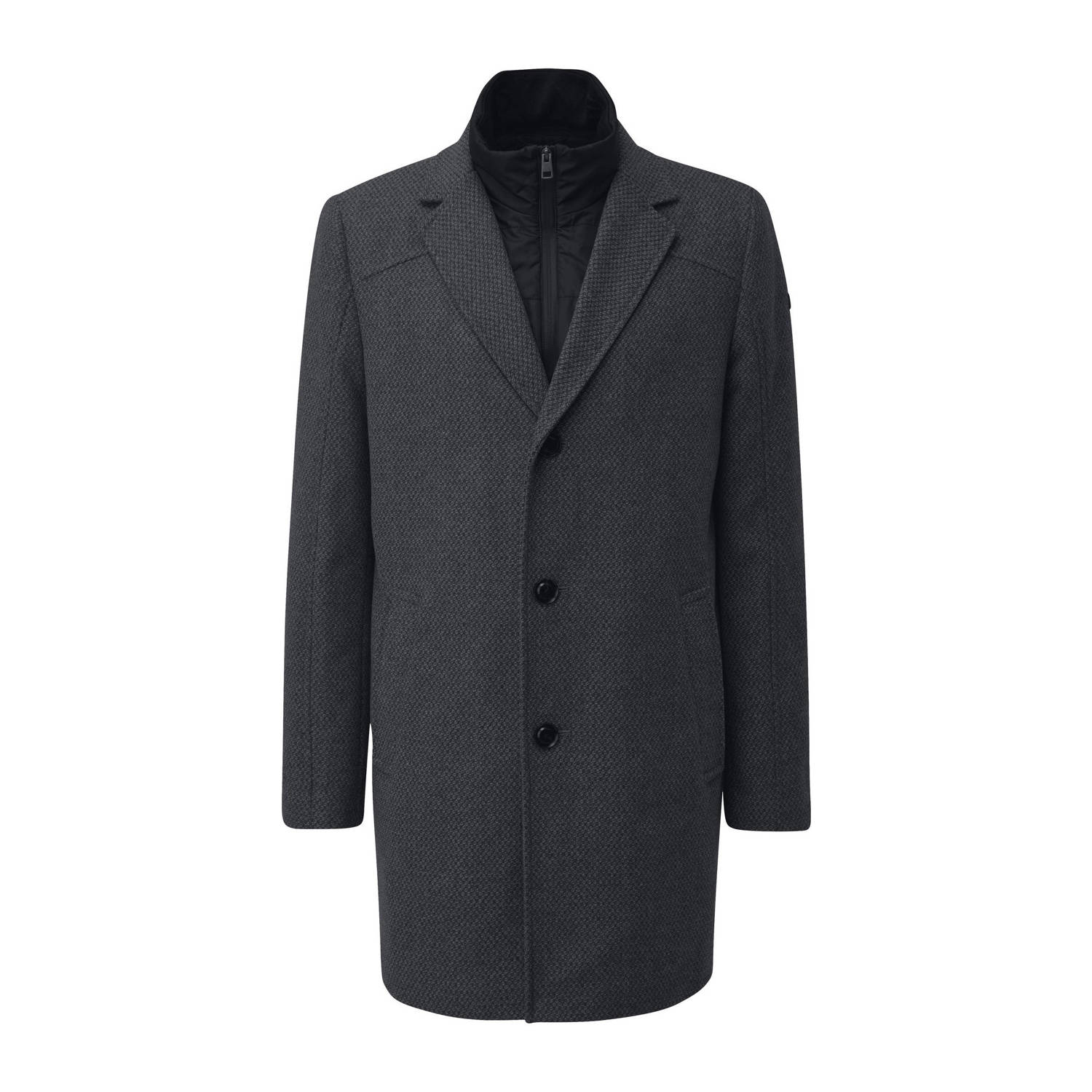 S.Oliver BLACK LABEL jas met wol donkerblauw