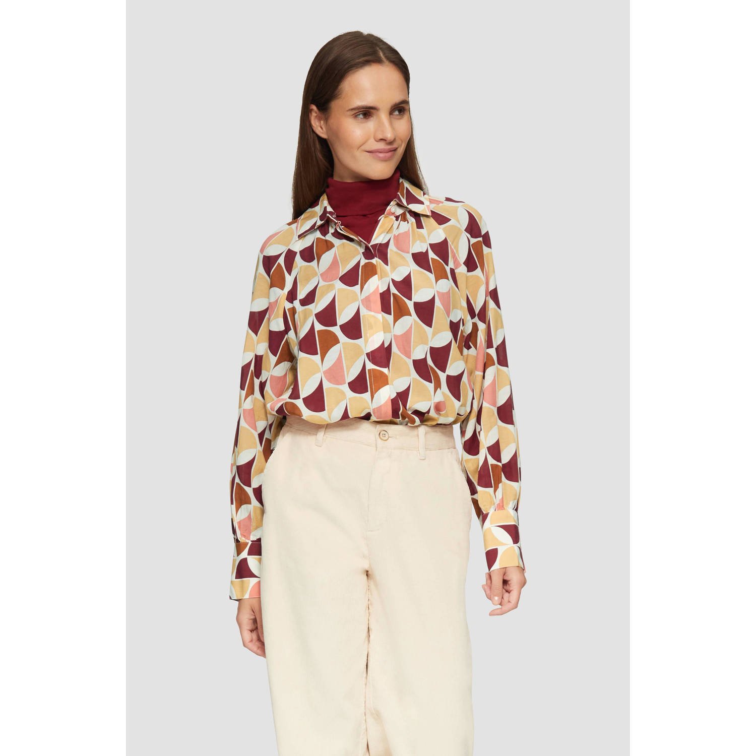 S.Oliver Blouse met lange mouwen met all-over motief