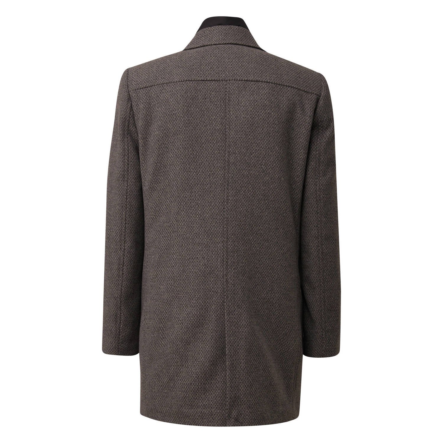 s.Oliver BLACK LABEL jas met wol donkerbruin