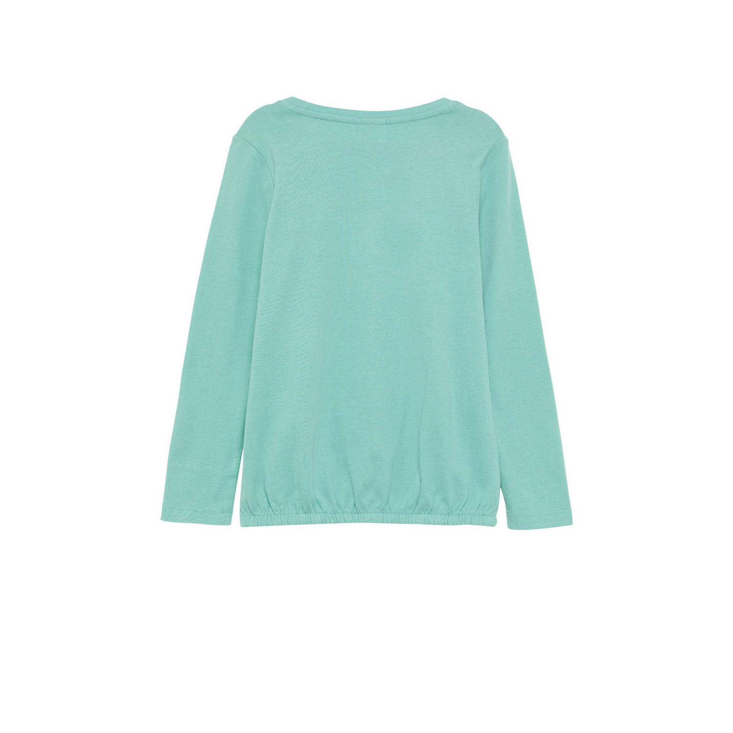 s.Oliver longsleeve met printopdruk turquoise