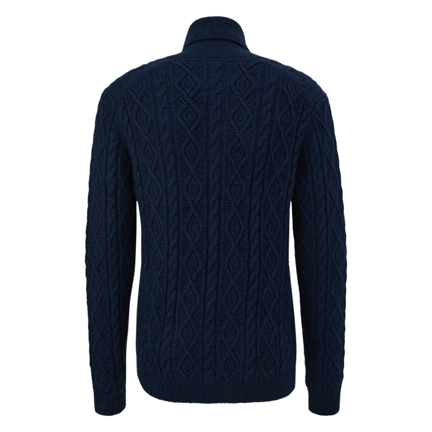 s.Oliver wollen gebreide trui donkerblauw