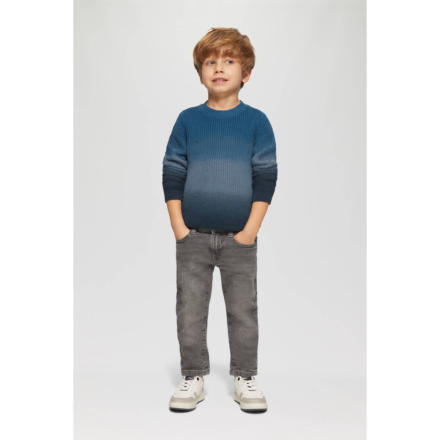 s.Oliver gebreide trui blauw