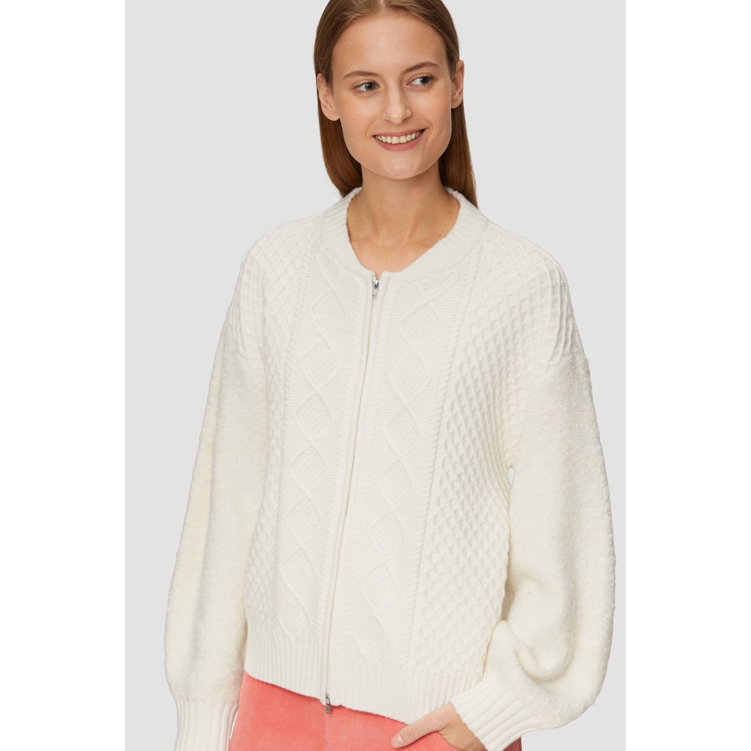 S.Oliver gebreid vest wit
