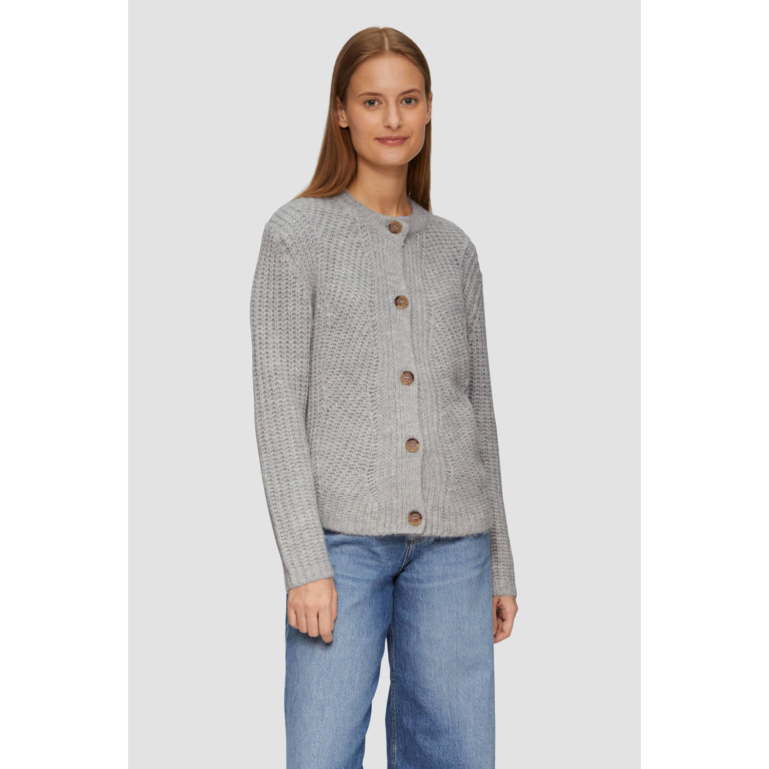 S.Oliver RED LABEL Relaxed fit gebreid jack van alpacamix