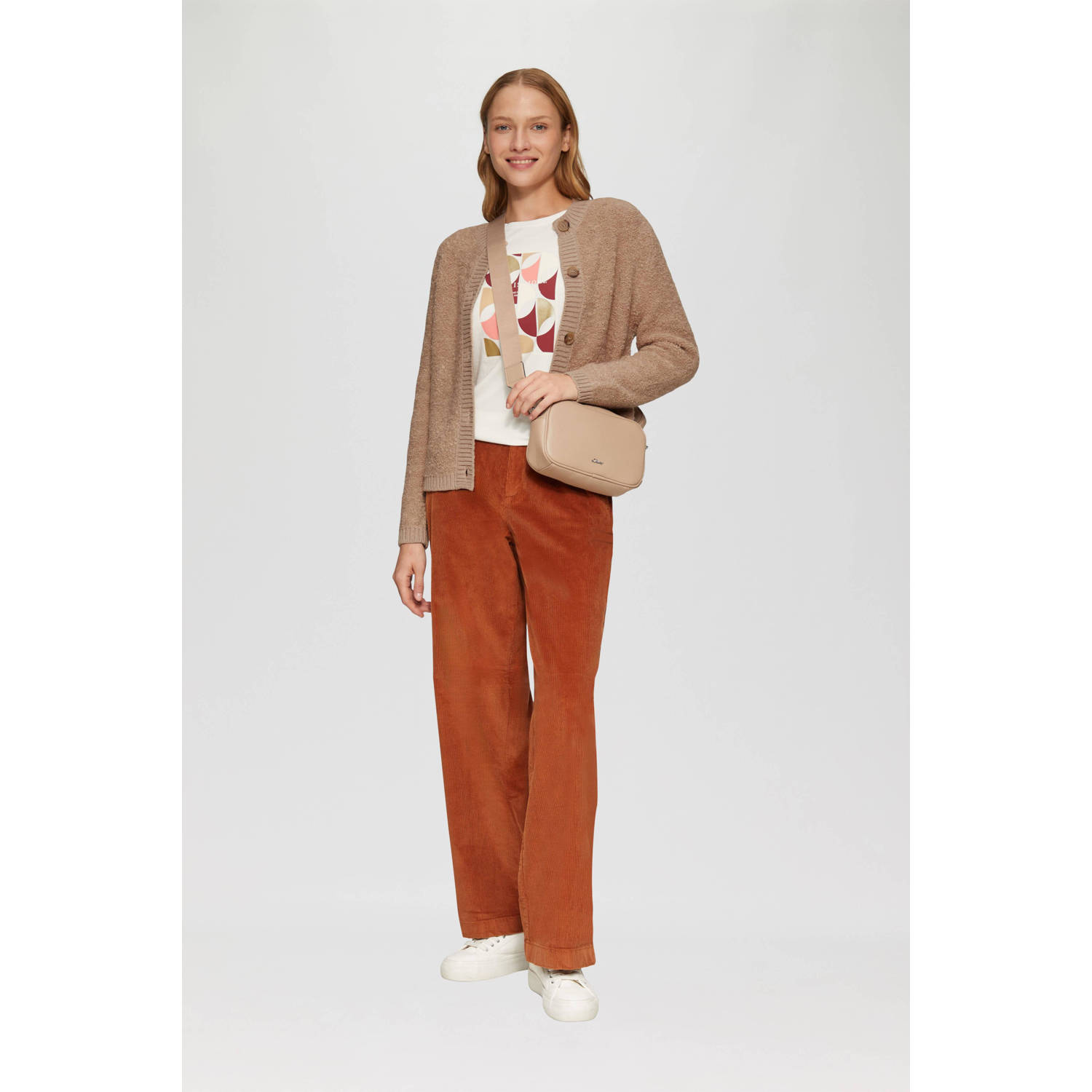 s.Oliver gebreid vest beige