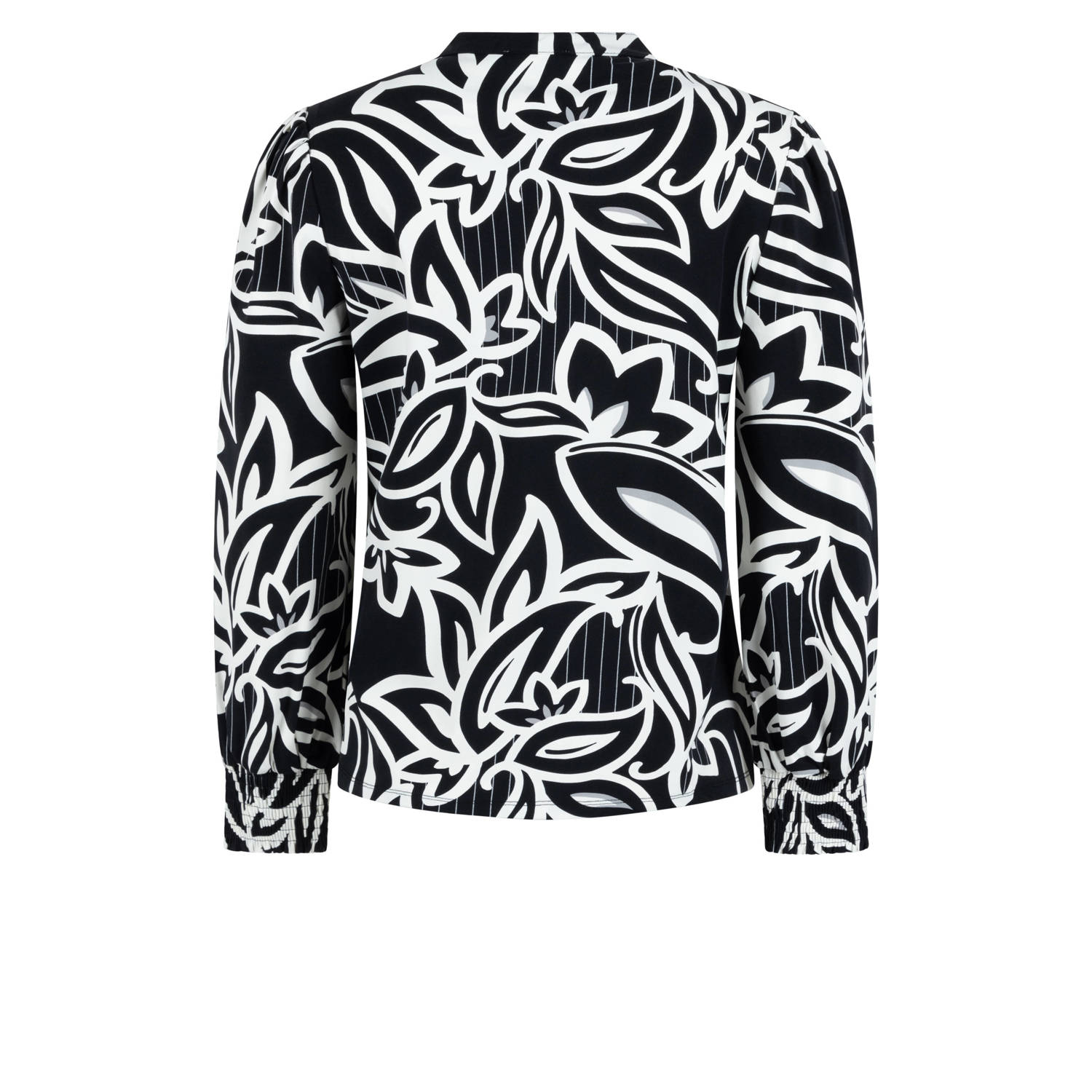 Zoso top Vivian met grafisch print zwart wit