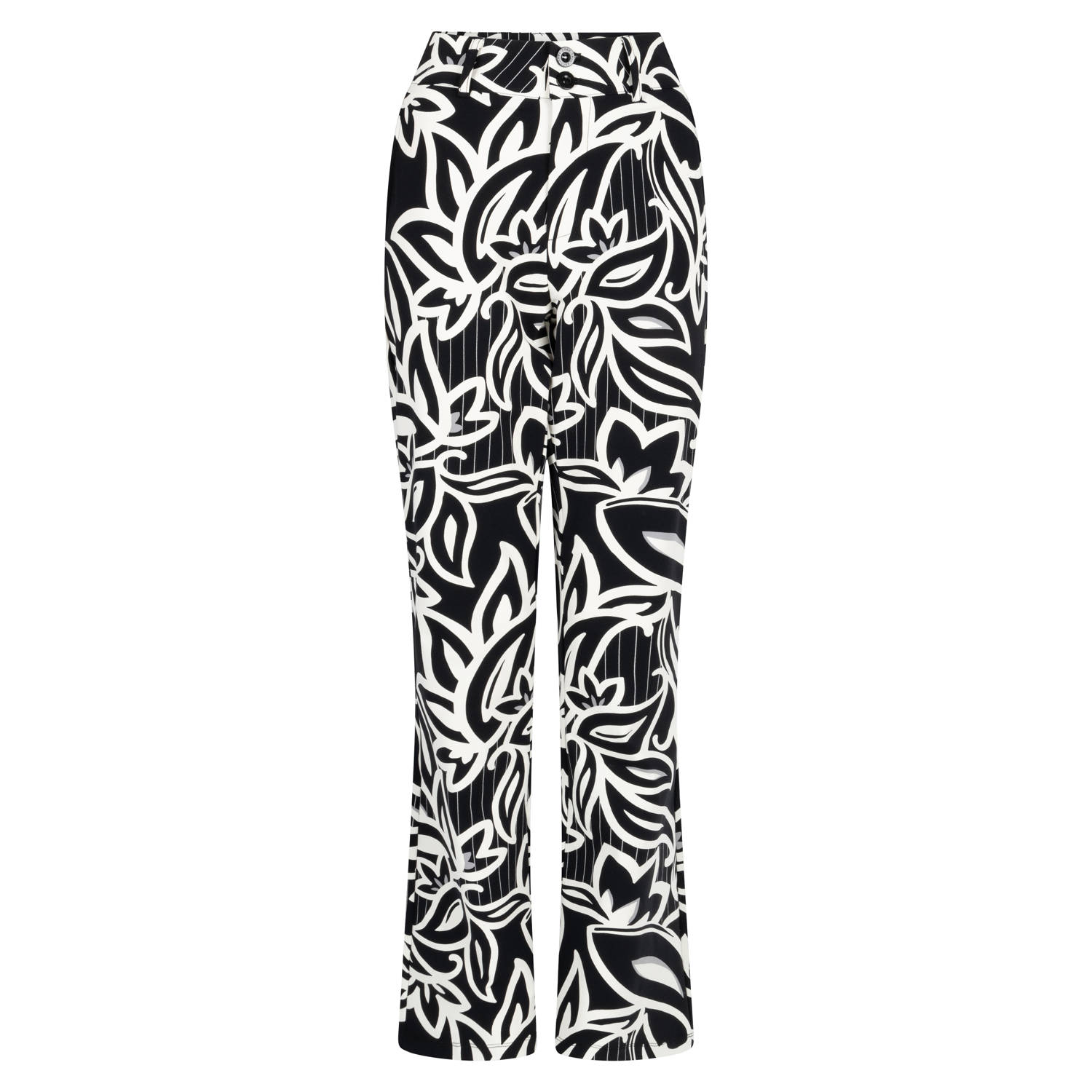 Zoso regular fit broek Dion met grafische print zwart wit