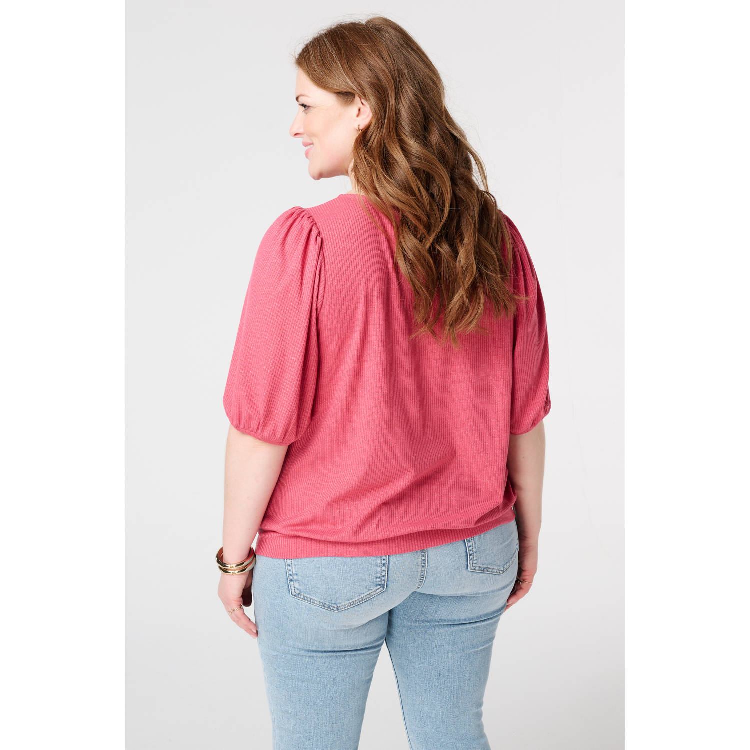 MS Mode top lichtroze met lurex