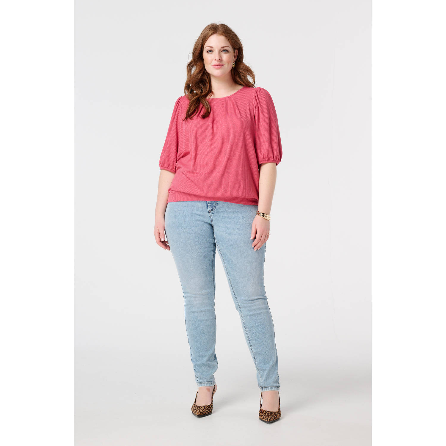 MS Mode top lichtroze met lurex
