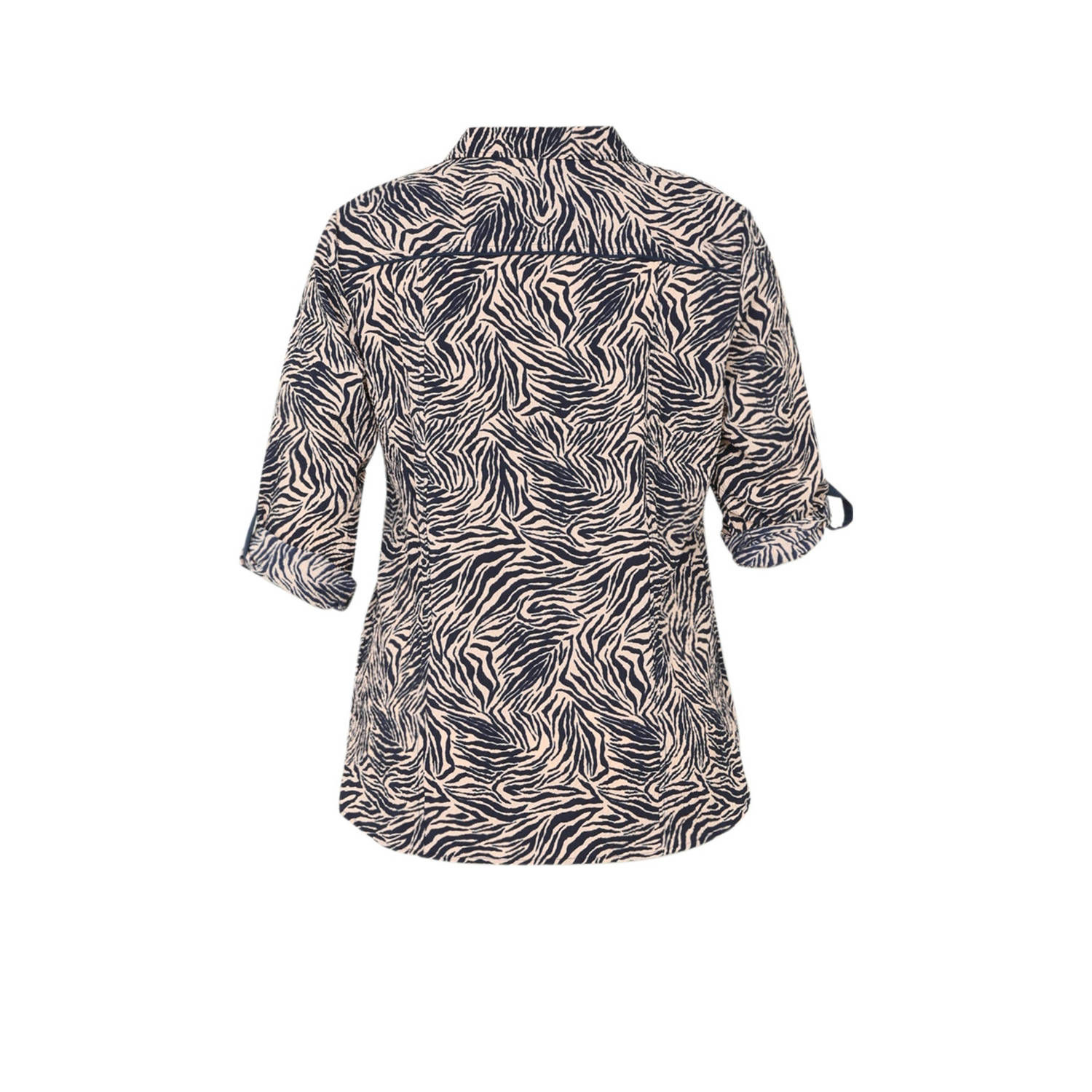 Paprika blouse met all over print beige zwart