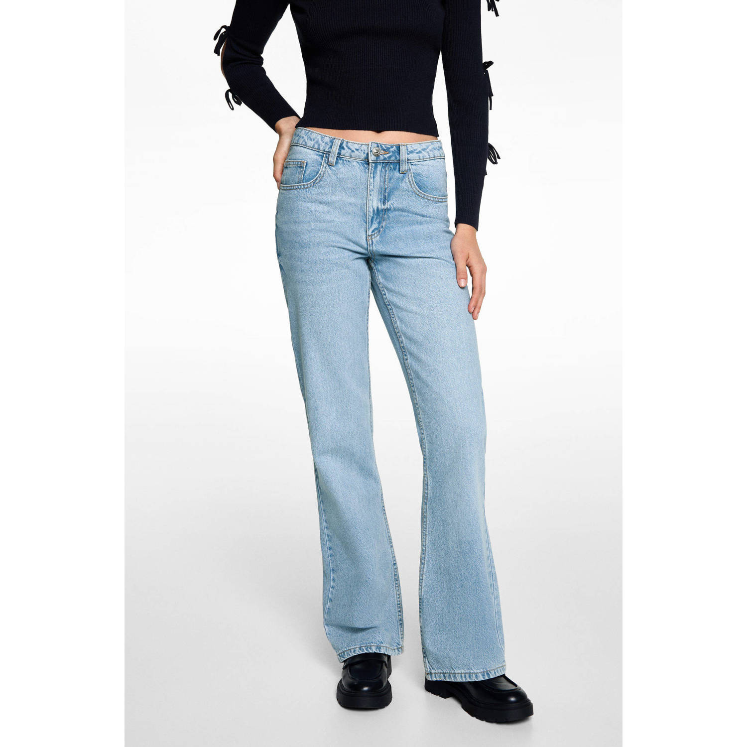 MANGO TEEN flared jeans lichtblauw