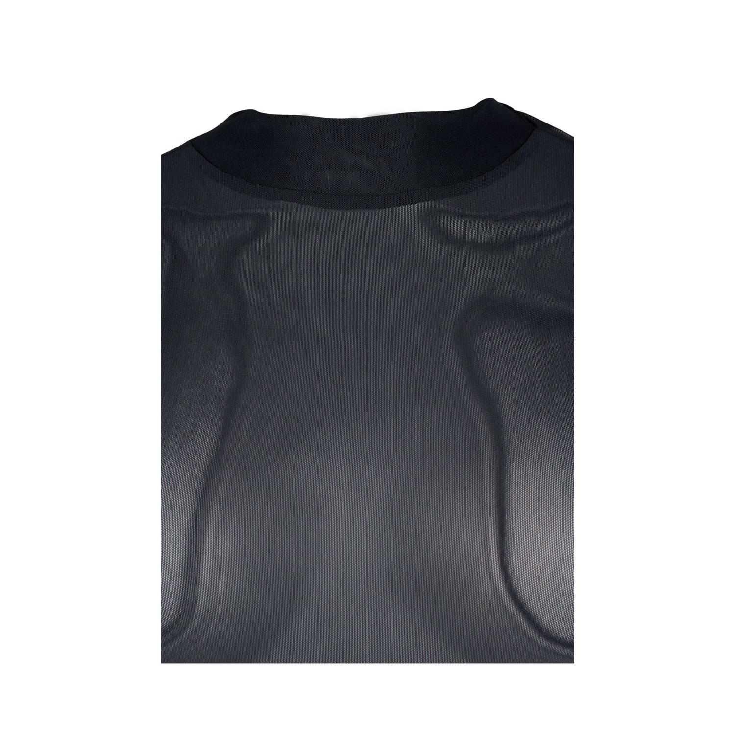 Zizzi mesh top zwart