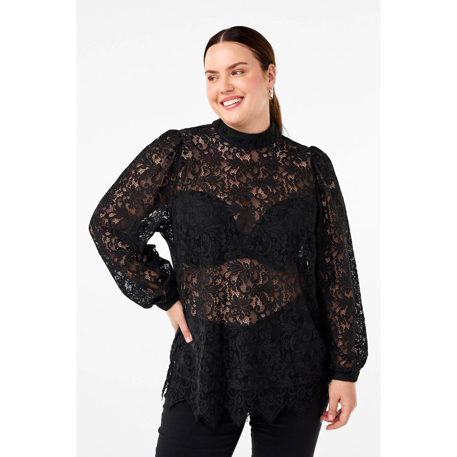 Zizzi blousetop zwart