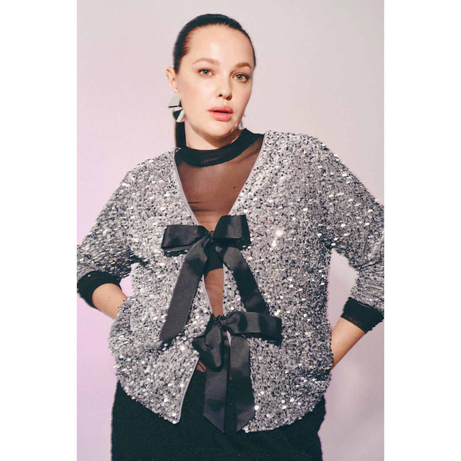 Zizzi top zilver