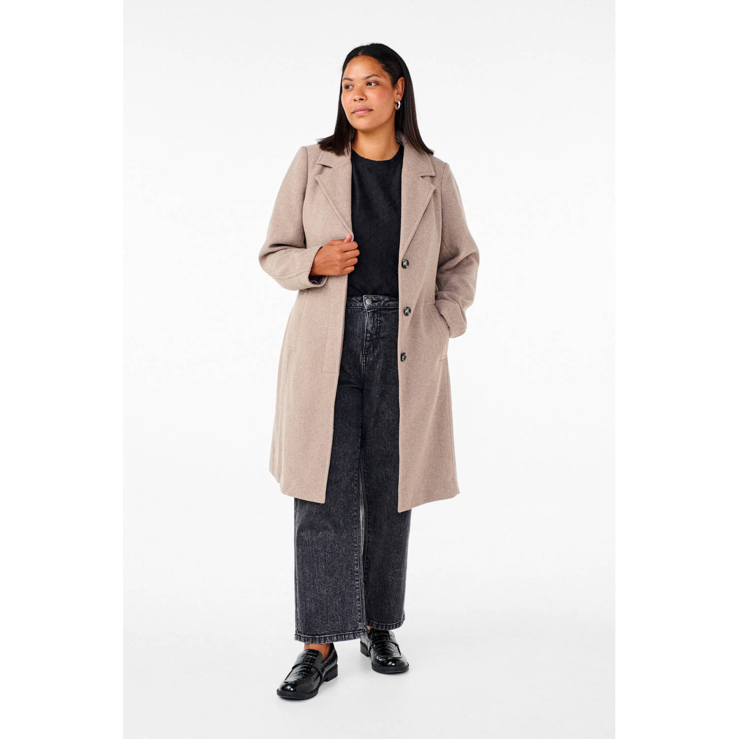 Zizzi jas beige