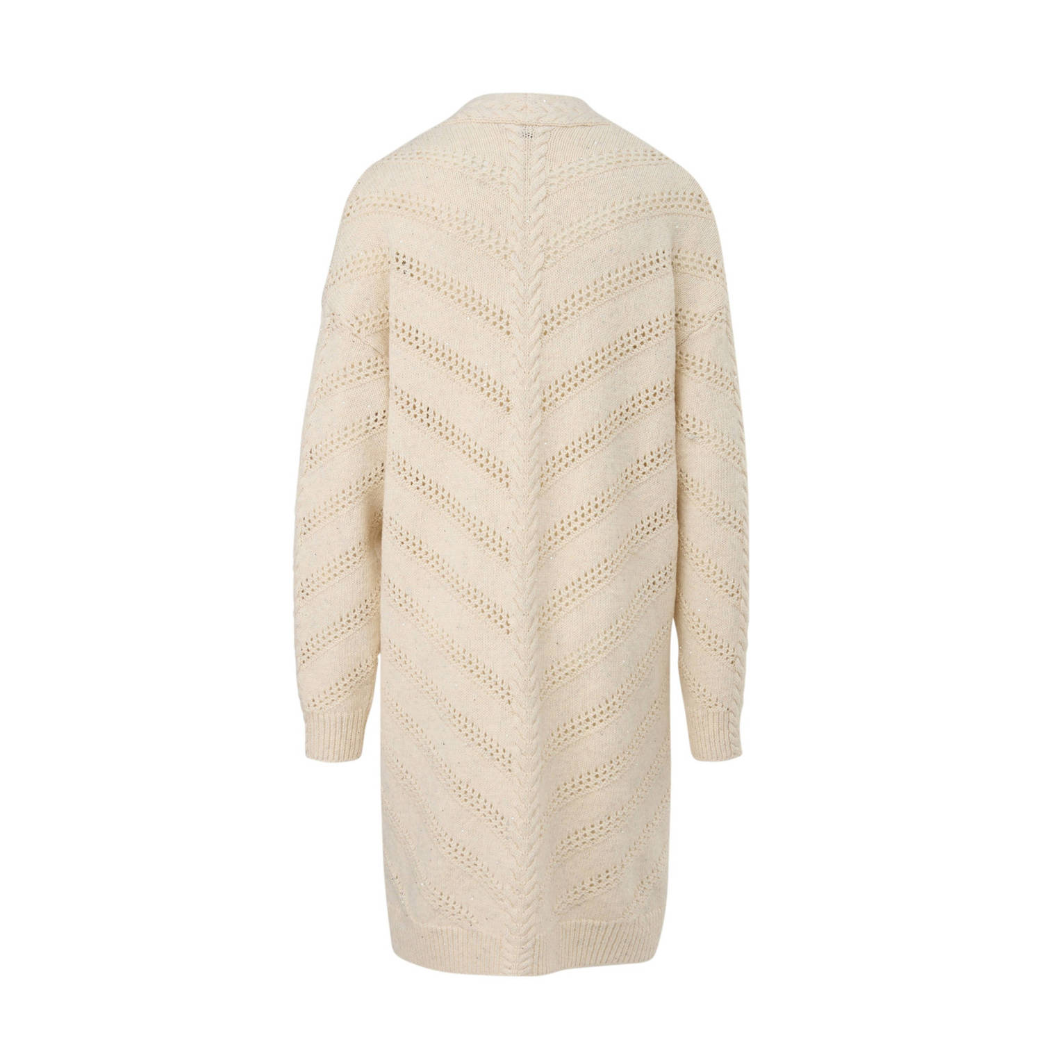 comma vest met wol ecru