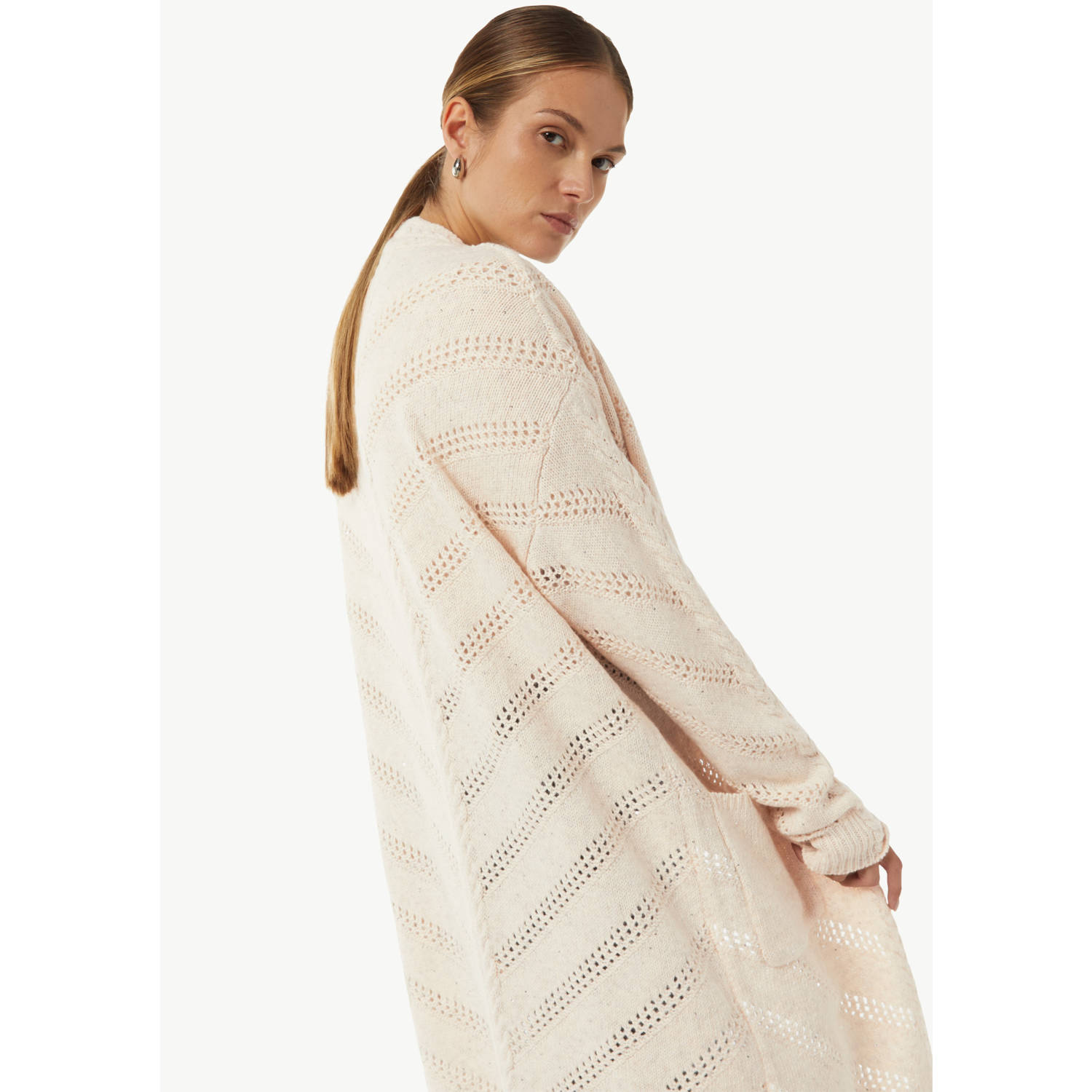 comma vest met wol ecru