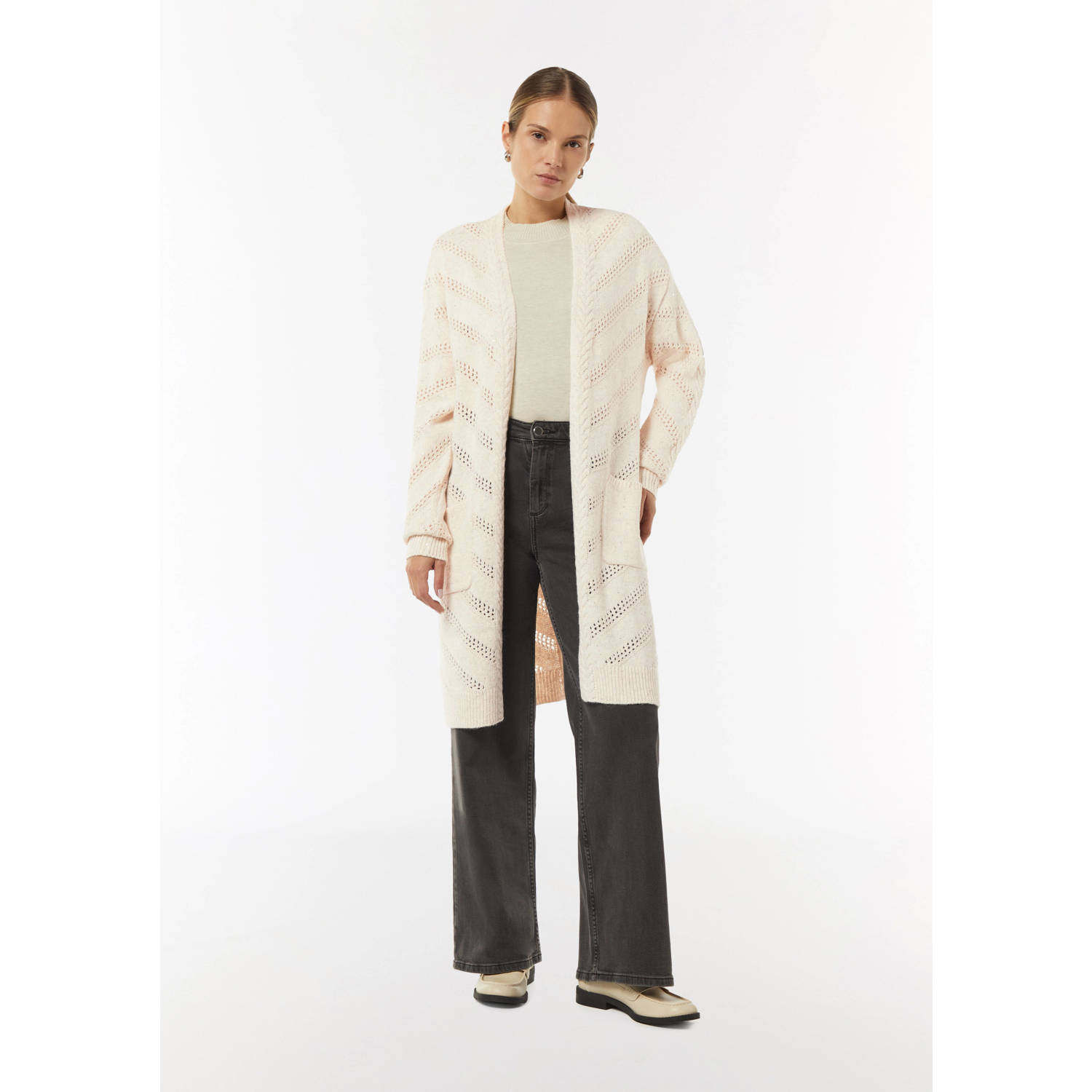 Comma vest met wol ecru