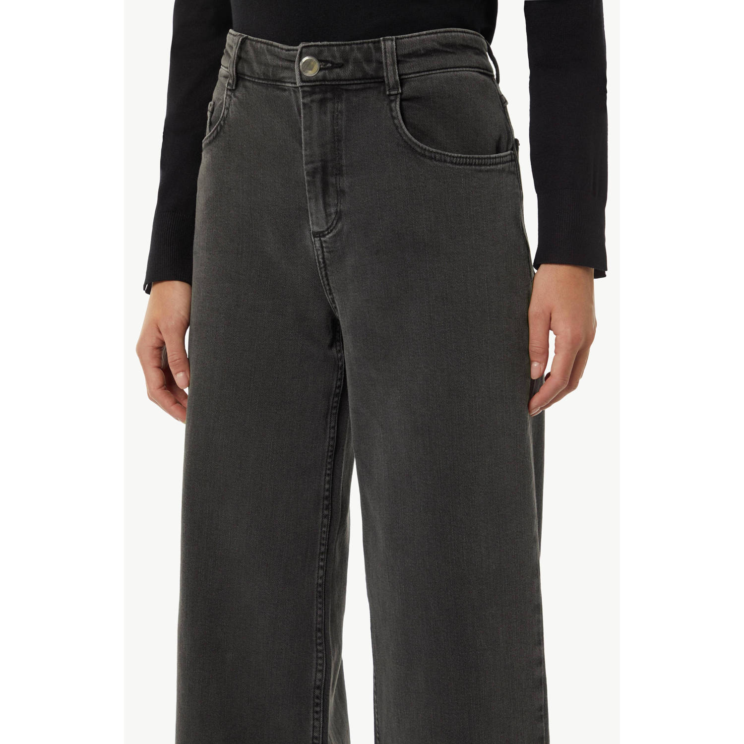 Comma wide leg jeans black denim