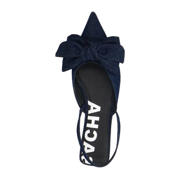 thumbnail: Sacha denim slingback loafers donkerblauw