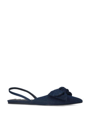   denim slingback loafers donkerblauw