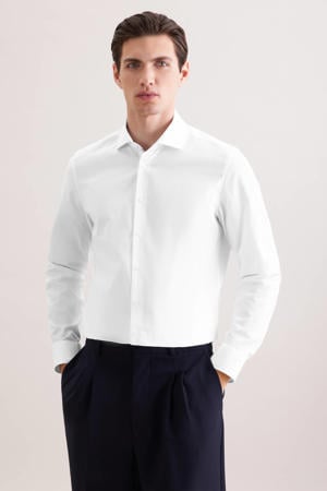 slim fit overhemd wit