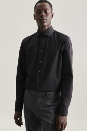slim fit overhemd zwart