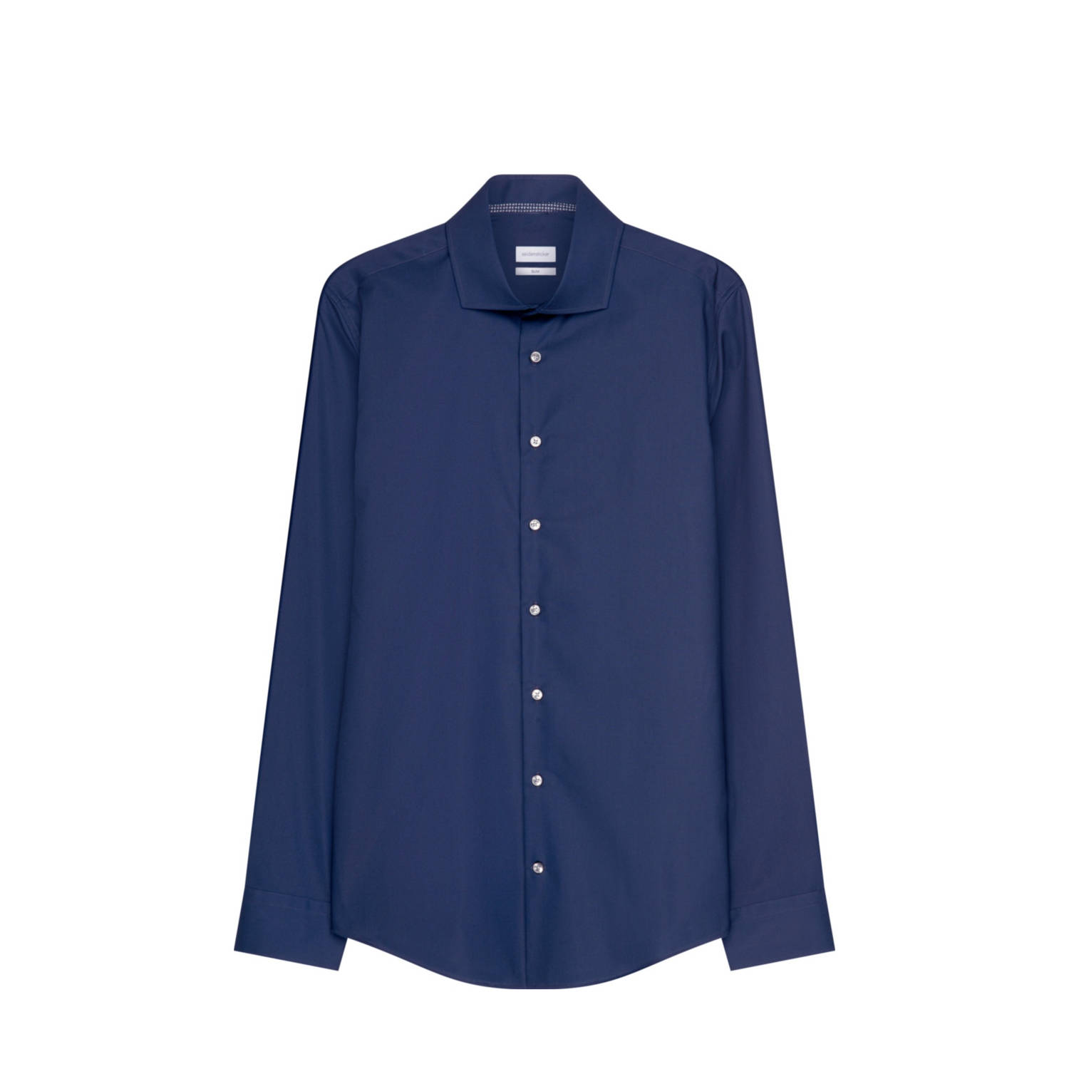 Seidensticker slim fit overhemd donkerblauw