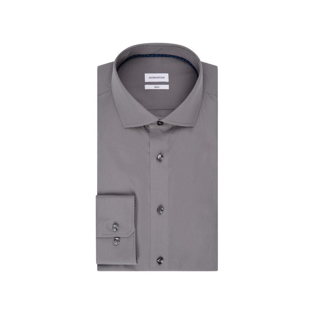 Seidensticker slim fit overhemd grijs