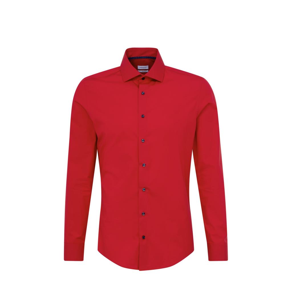 Seidensticker slim fit overhemd rood