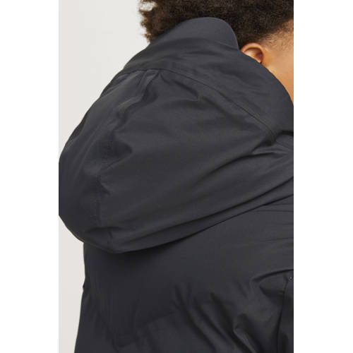 JACK & JONES JUNIOR gewatteerde winterjas JCOSLAY HEAT zwart afbeelding