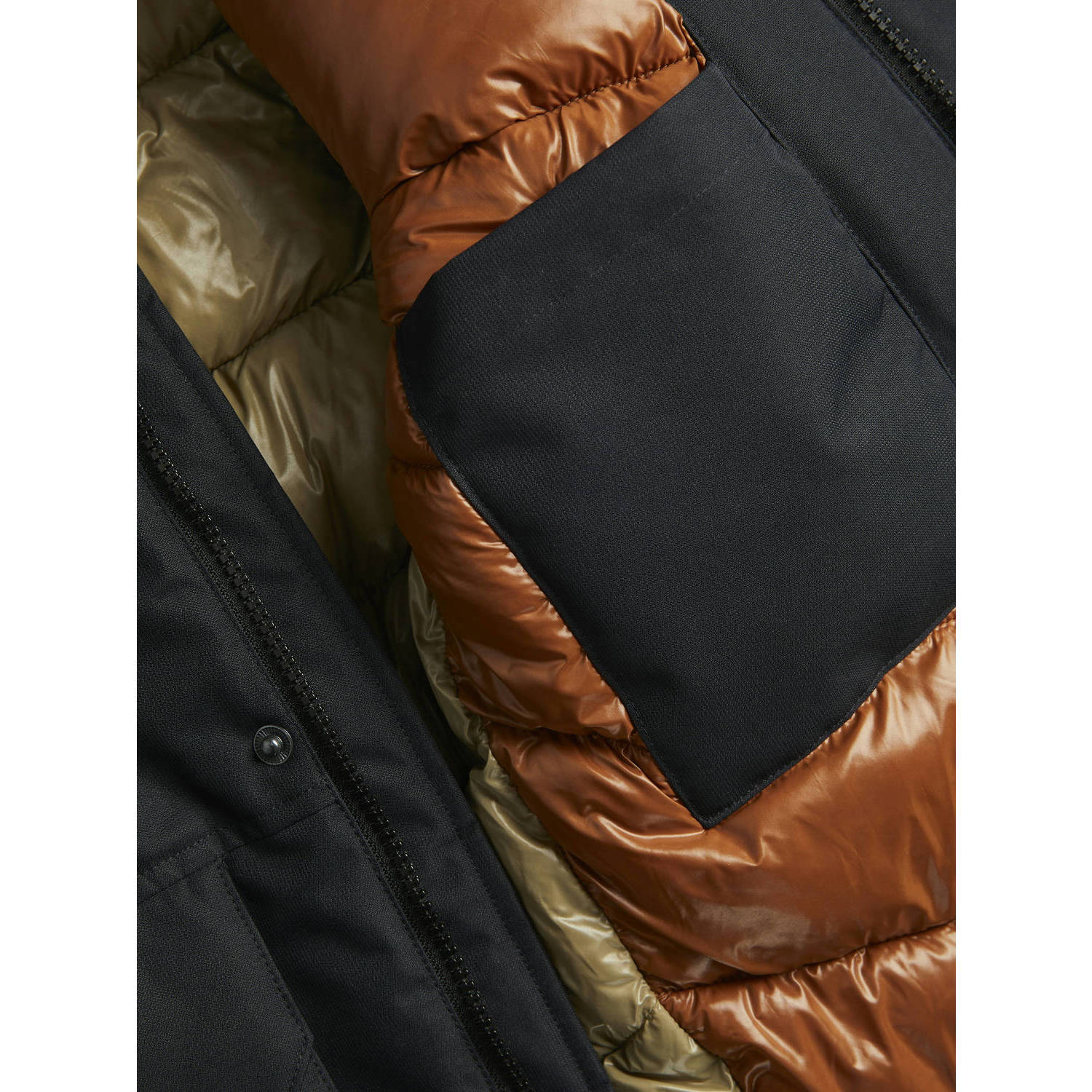 JACK & JONES JUNIOR gewatteerde winterjas donkerblauw