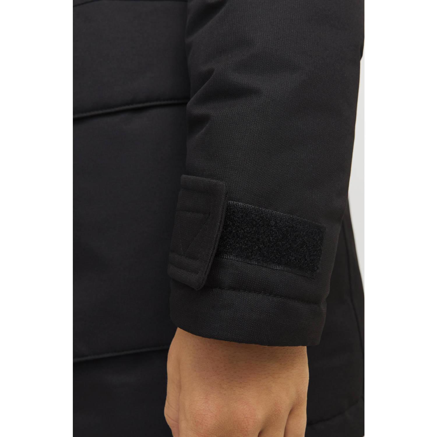 JACK & JONES JUNIOR gewatteerde winterjas zwart