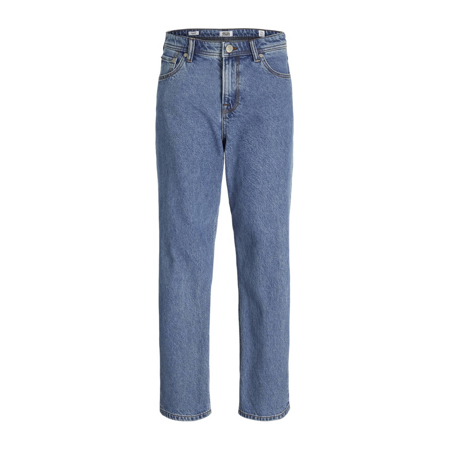 JACK & JONES JUNIOR high waist relaxed jeans JJICHRIS JJORIGINAL blue denim