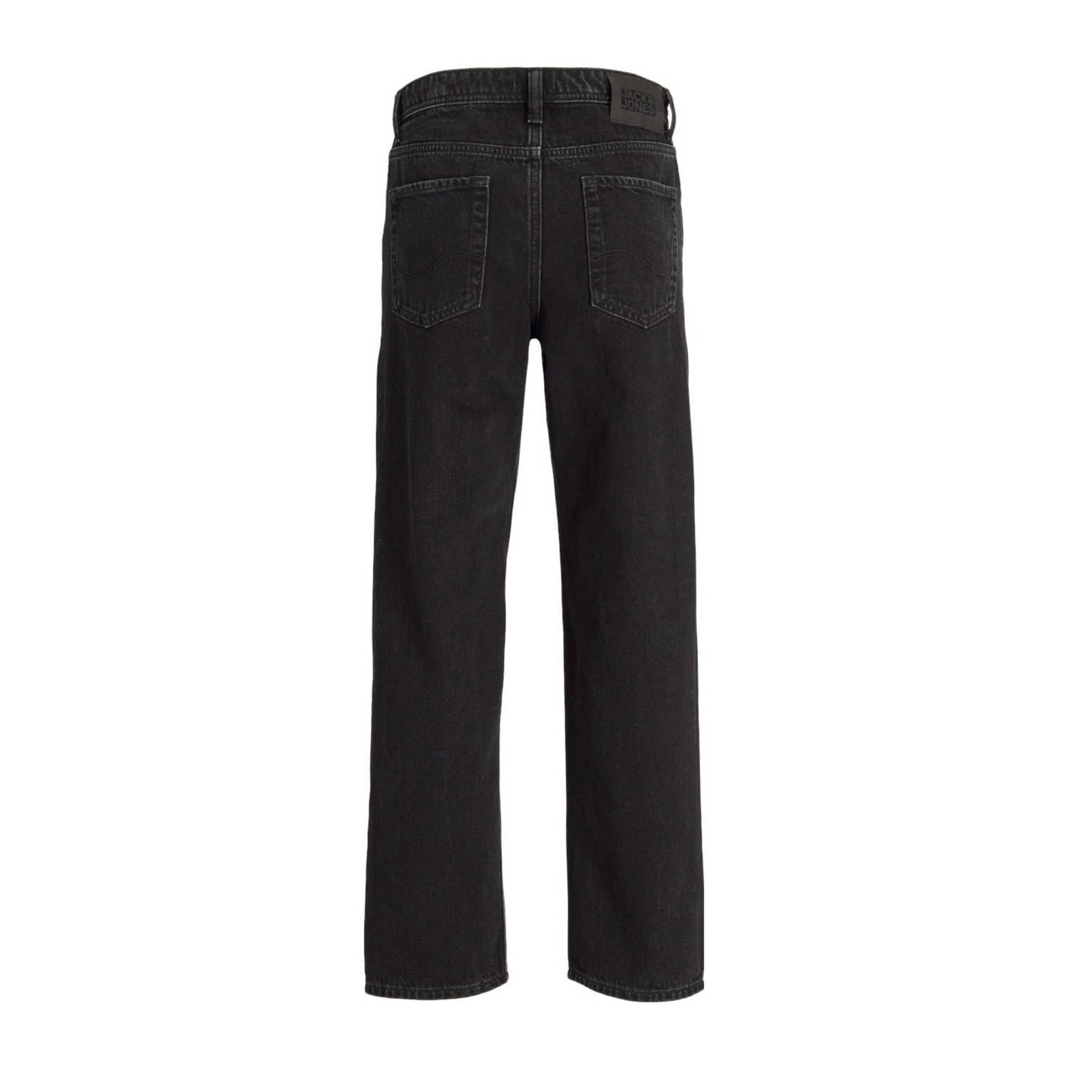JACK & JONES JUNIOR high waist relaxed jeans JJICHRIS JJORIGINAL black denim