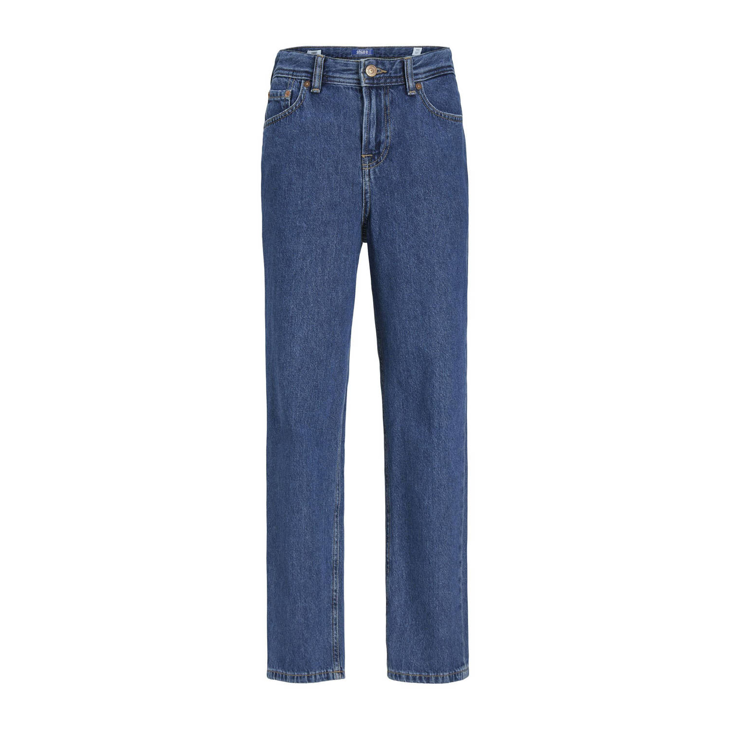 JACK & JONES JUNIOR high waist relaxed jeans JJICHRIS JJORIGINAL blue denim