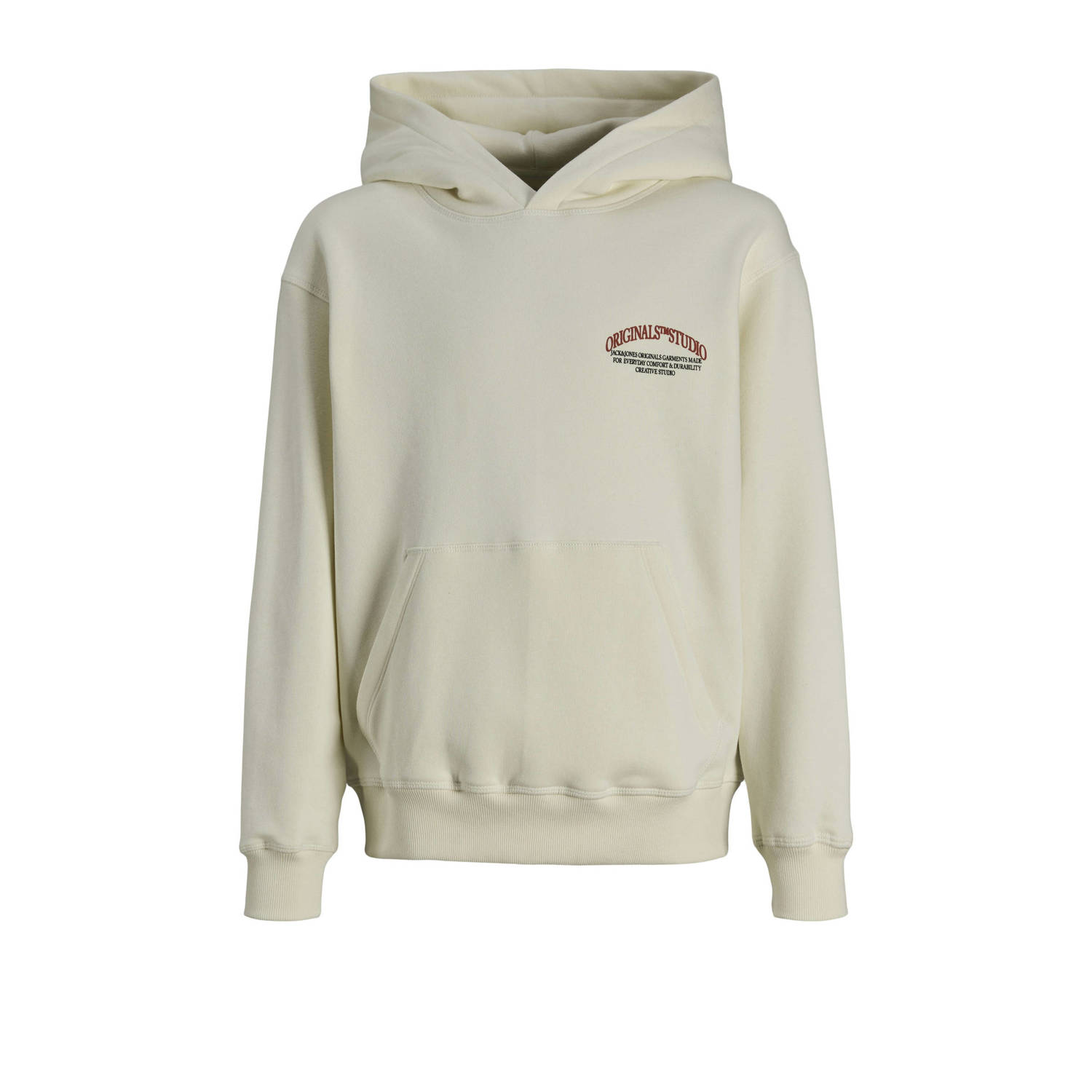 JACK & JONES JUNIOR hoodie JORFREDERIKSBERG MARGATE met backprint beige